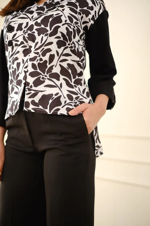 Statement Black High Low Coord